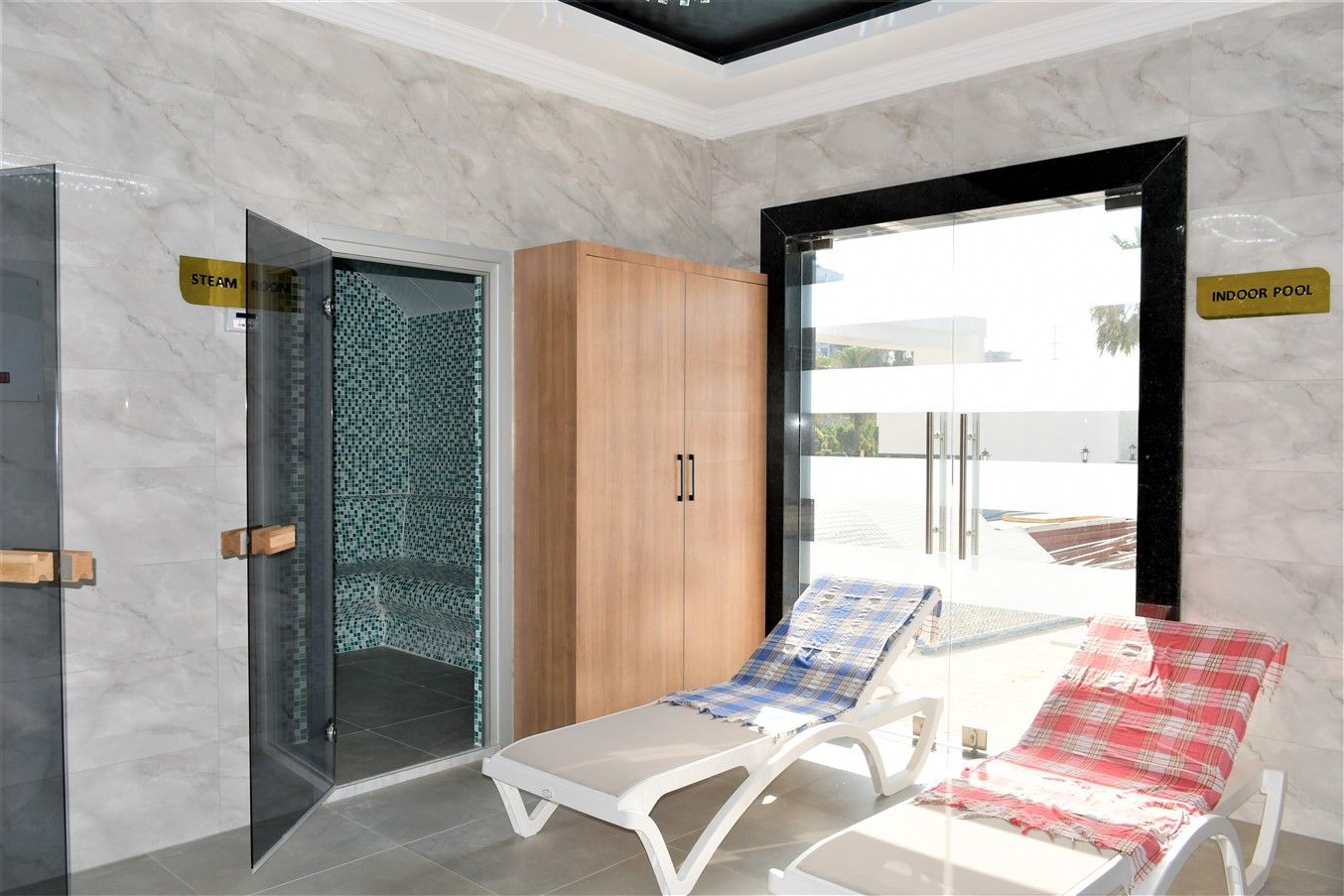 1-bedroom apartment for rent, new comfort class residence in Mahmutlar