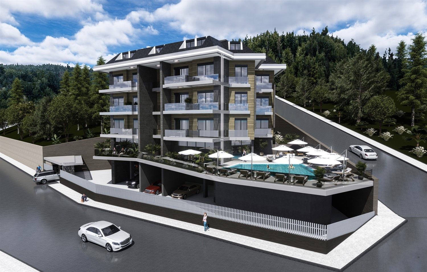 View apartments in a new project - Alanya center