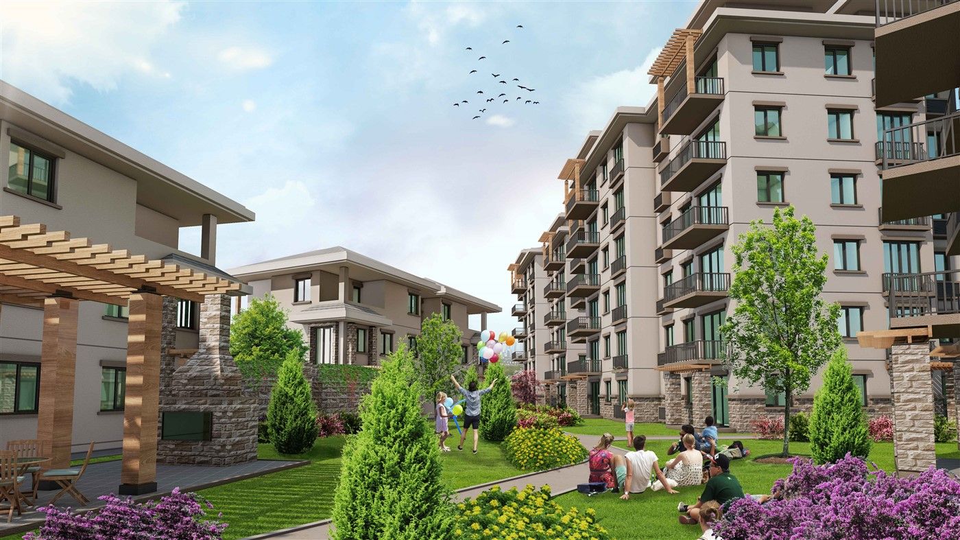 Ready for living apartments in a large-scale residential complex