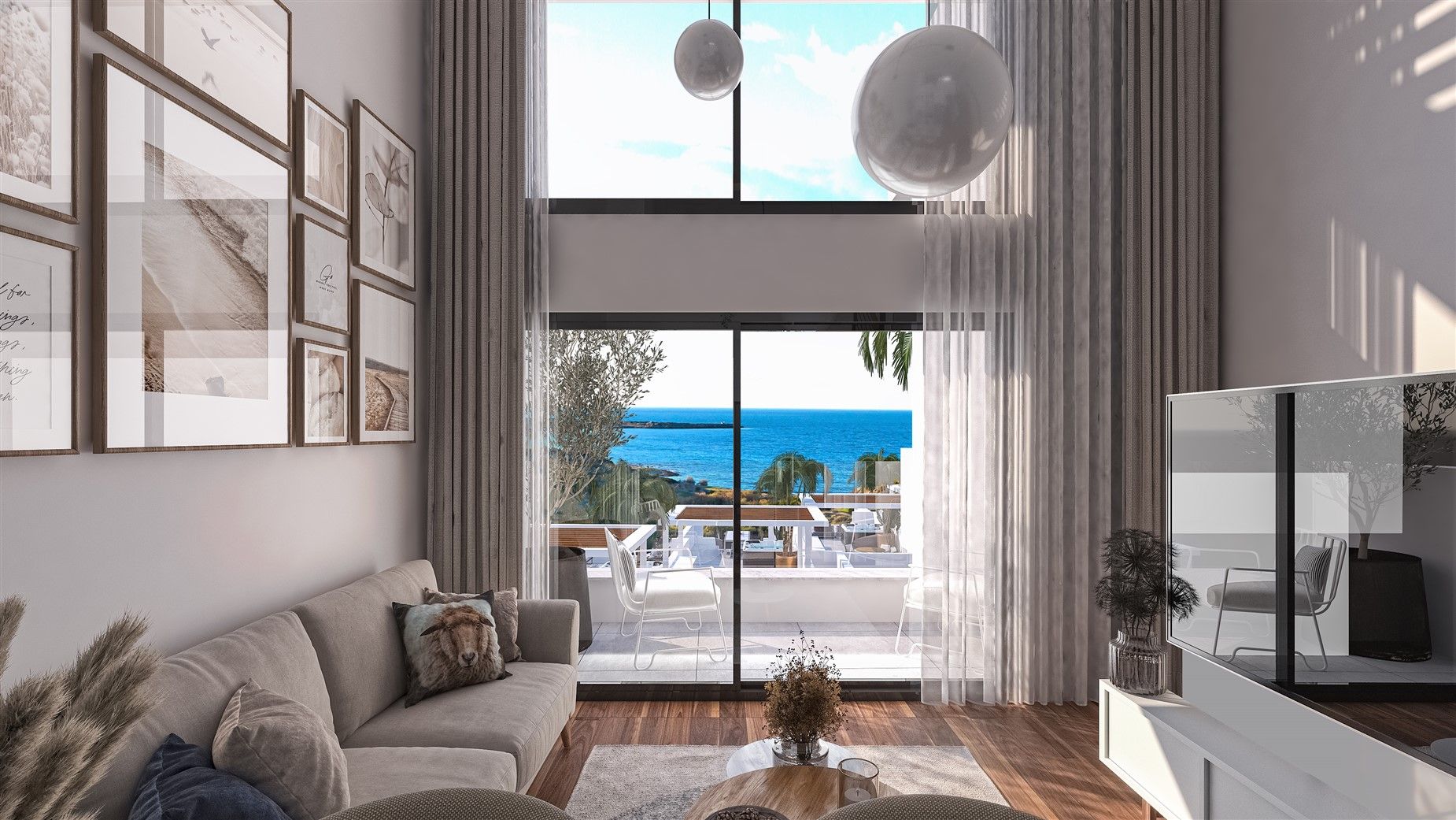 New duplex apartments by the sea in North Cyprus