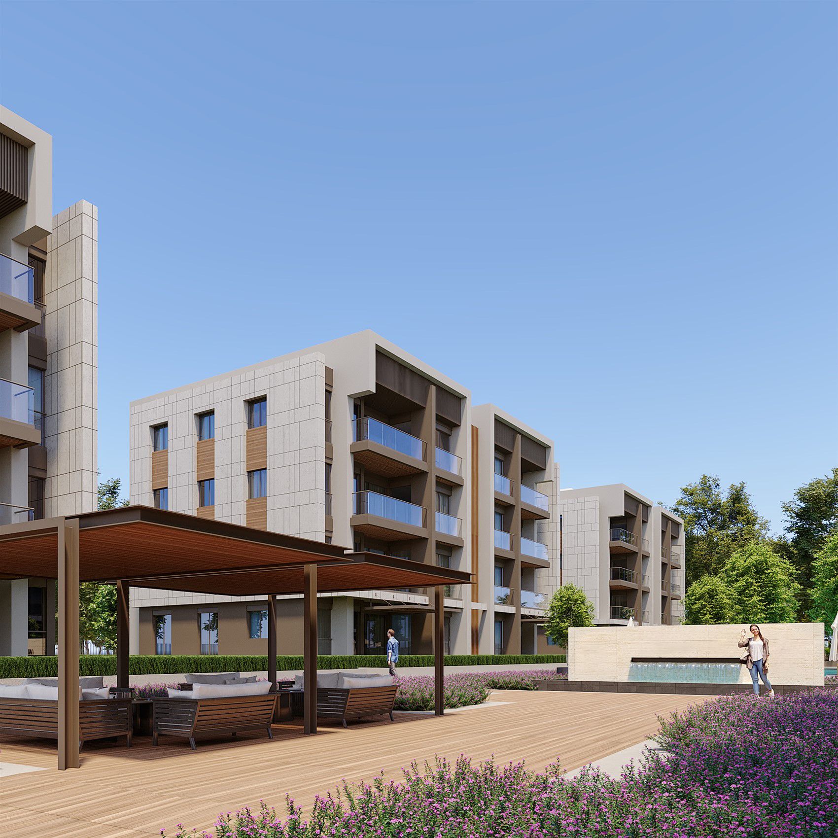 Apartments at the final stage of construction in Antalya, Konyaalti district