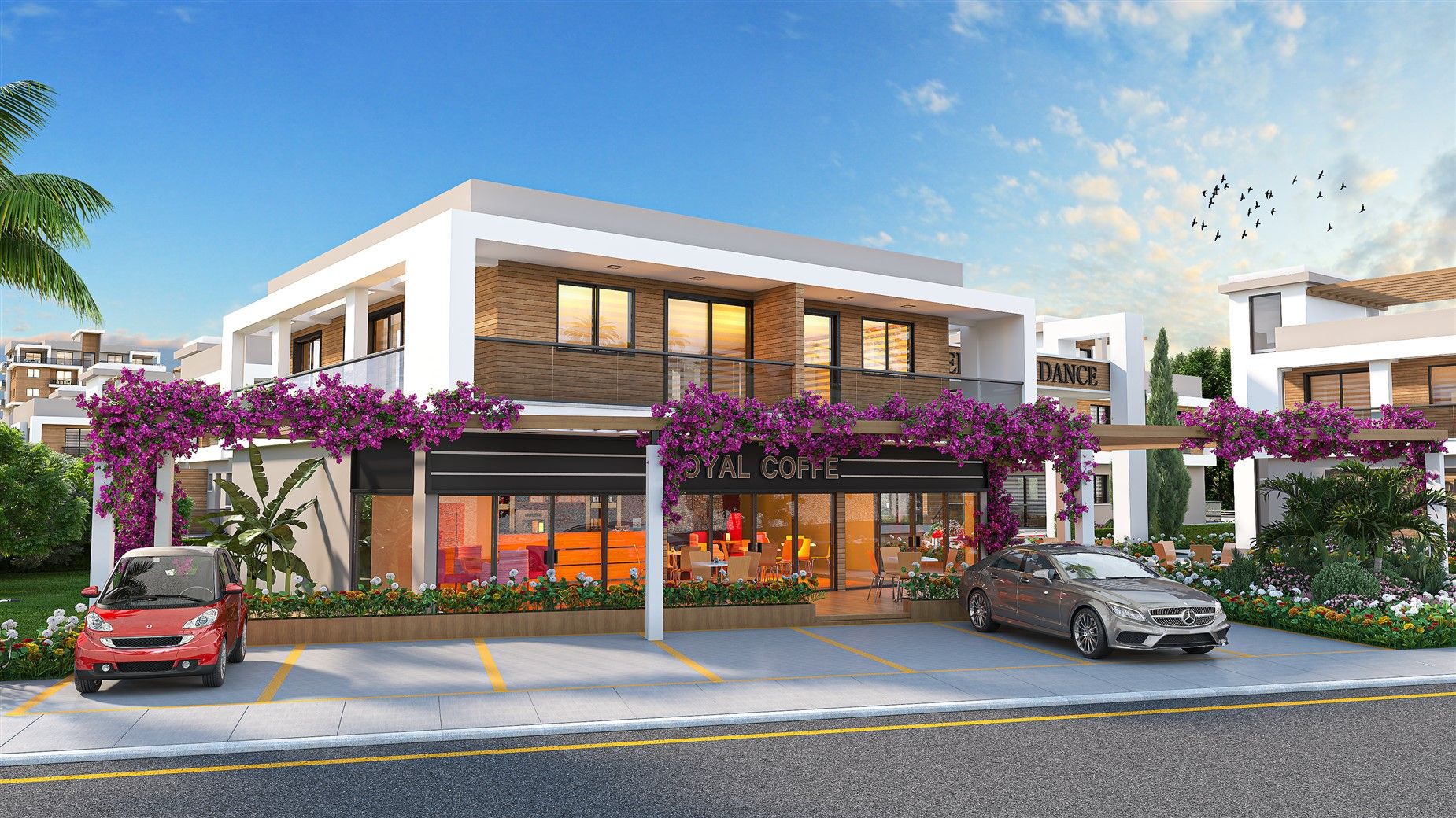 Project of twin villas and elegant apartments in Northern Cyprus