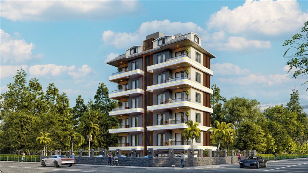 Apartments under construction in 50 m from the sea - Kestel district