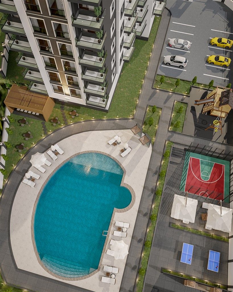 Apartments in new complex under construction - Avsallar district