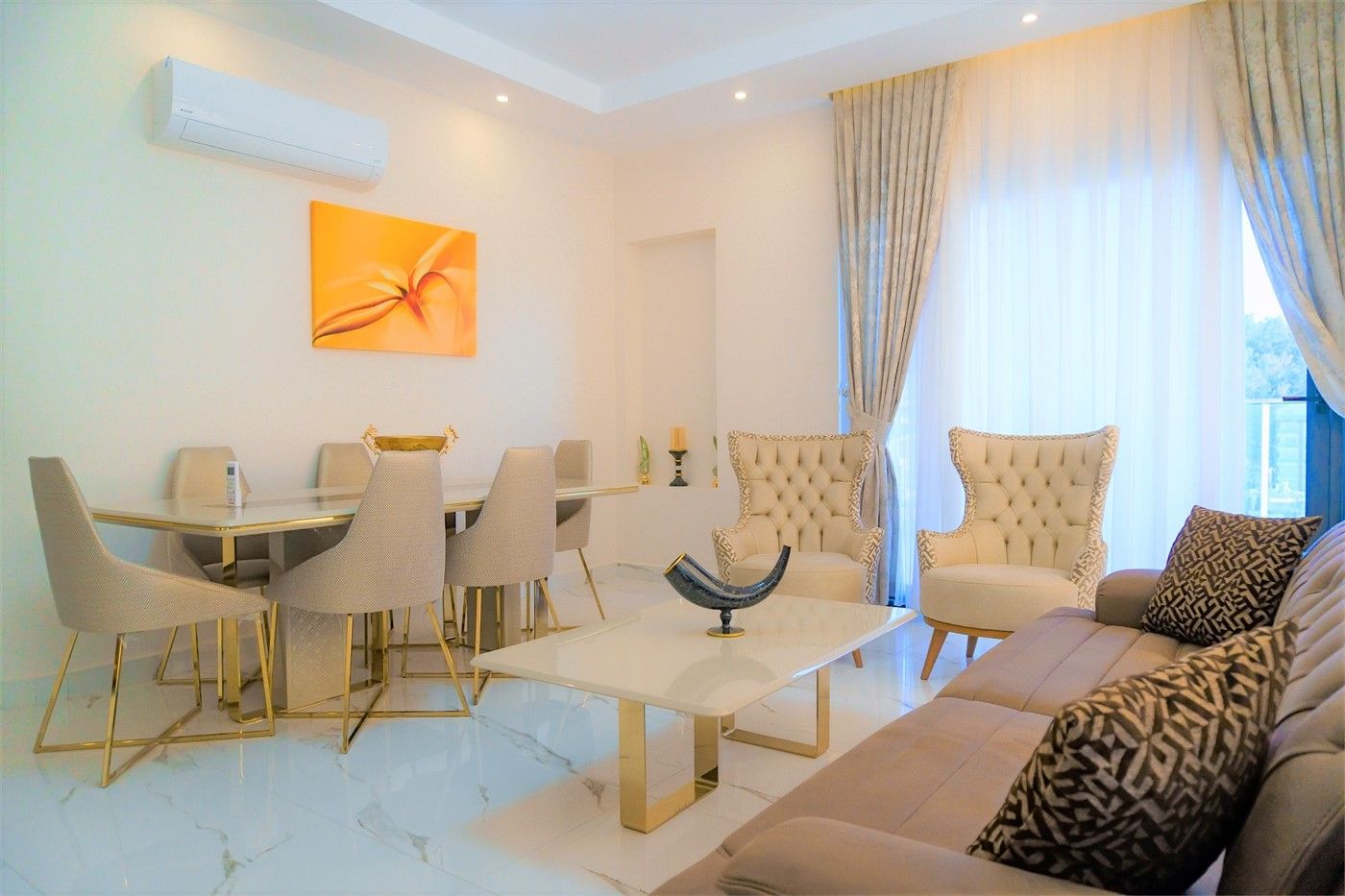 Fashionable furnished apartment 2+1 in respectable residential complex