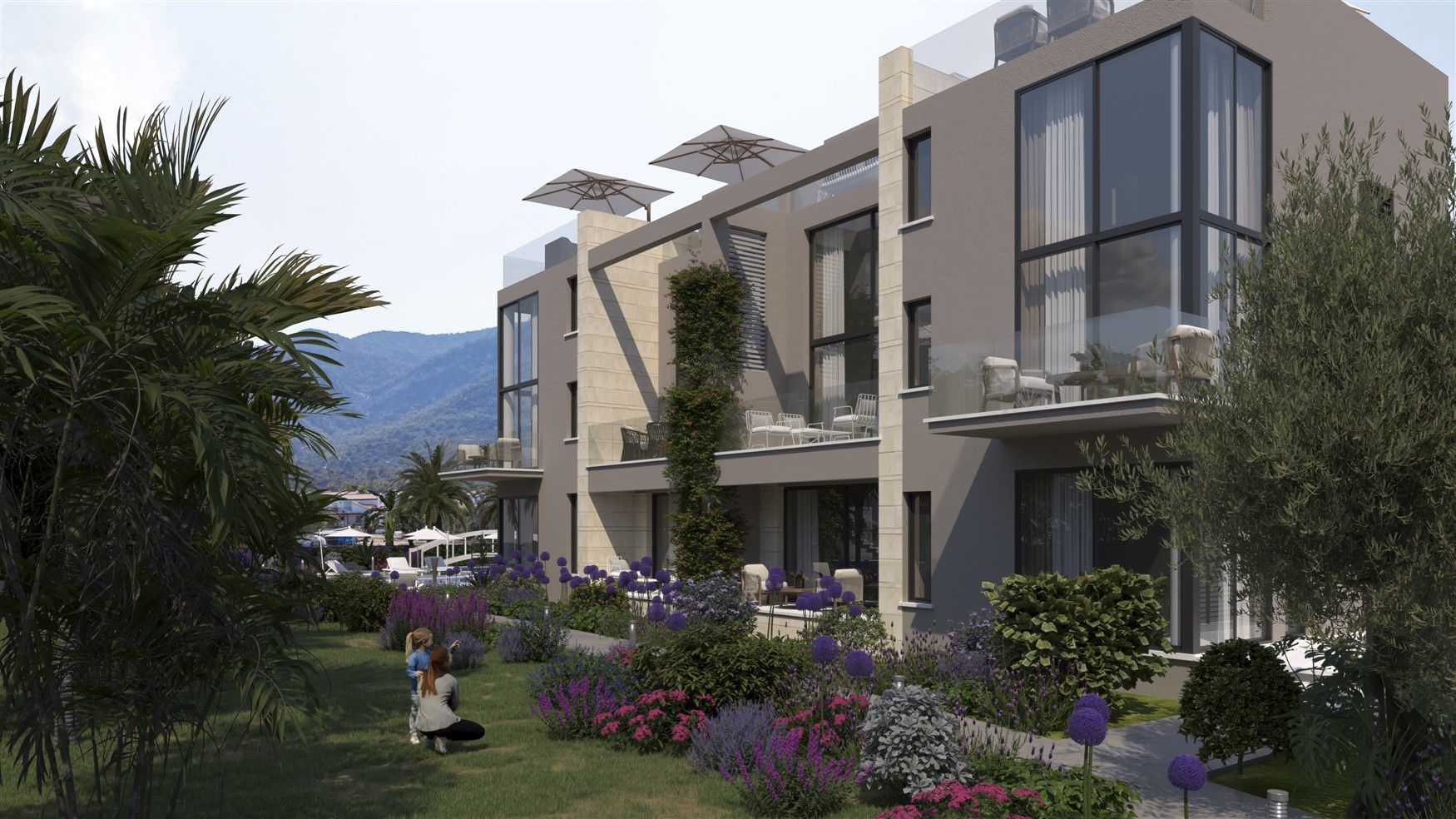 New project in 150 m from the beach in Tatlısu district, North Cyprus