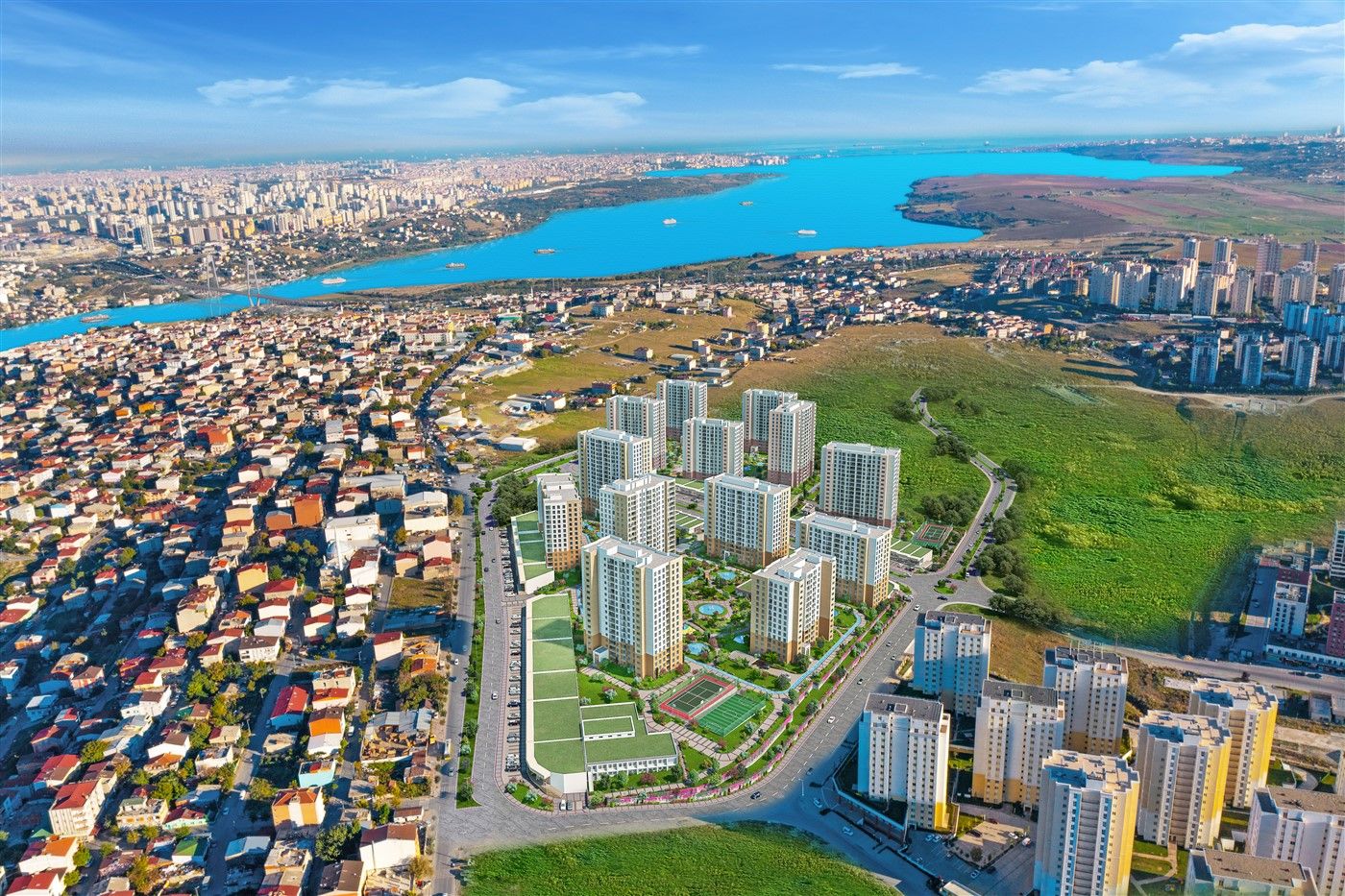 Large project overlooking the Istanbul Canal