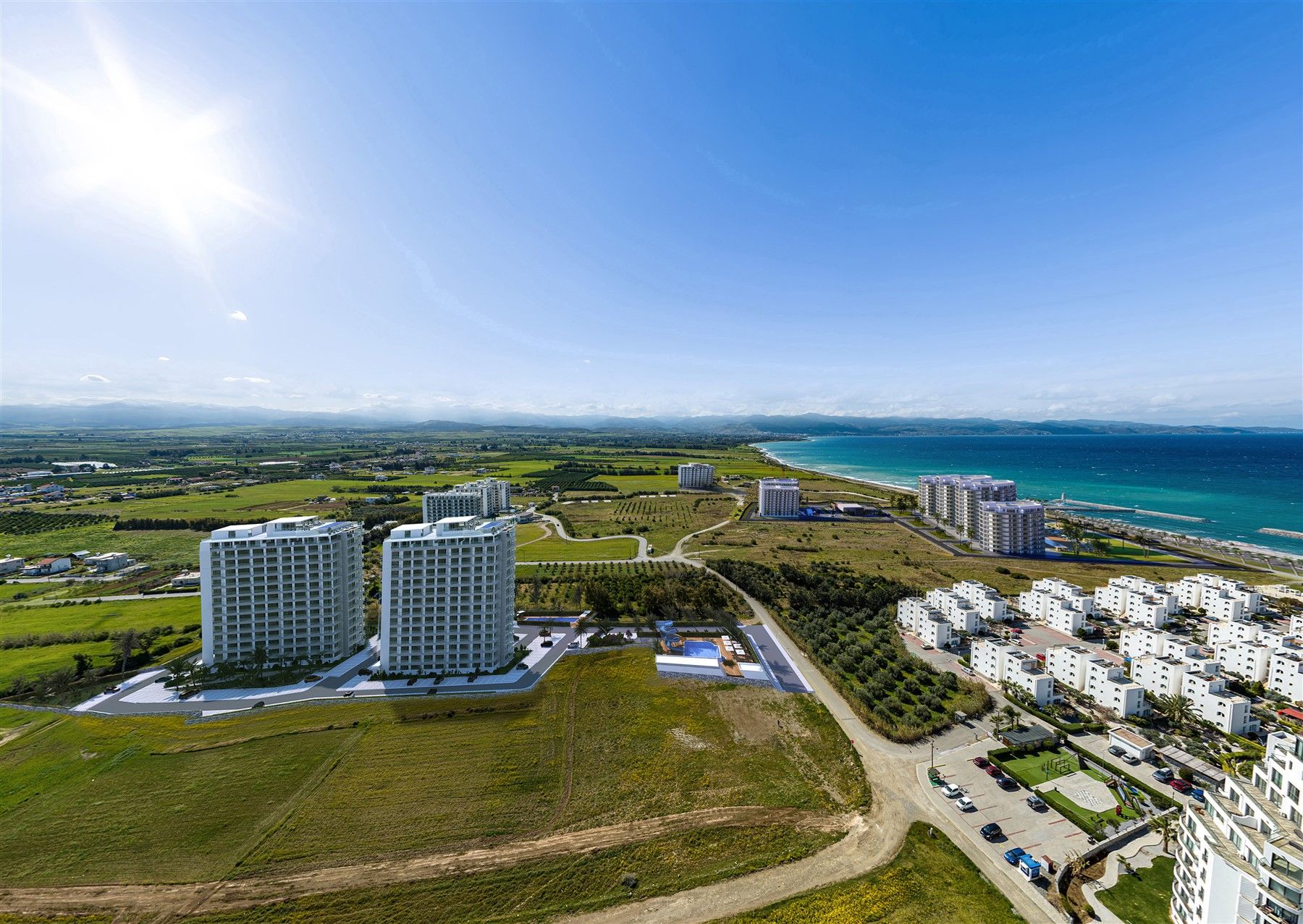 Apartments under construction in Guzelyurt, Northern Cyprus