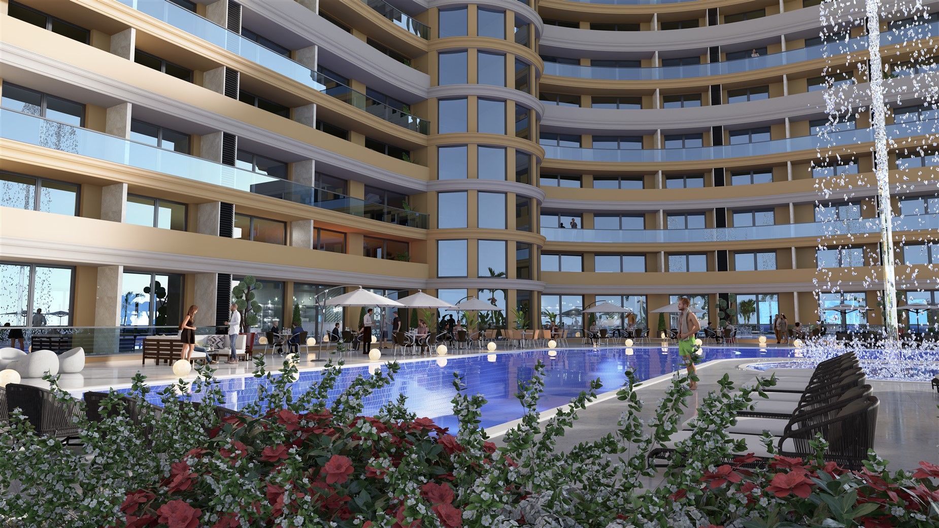 New residential complex in 200 m from the sandy beach in Iskele