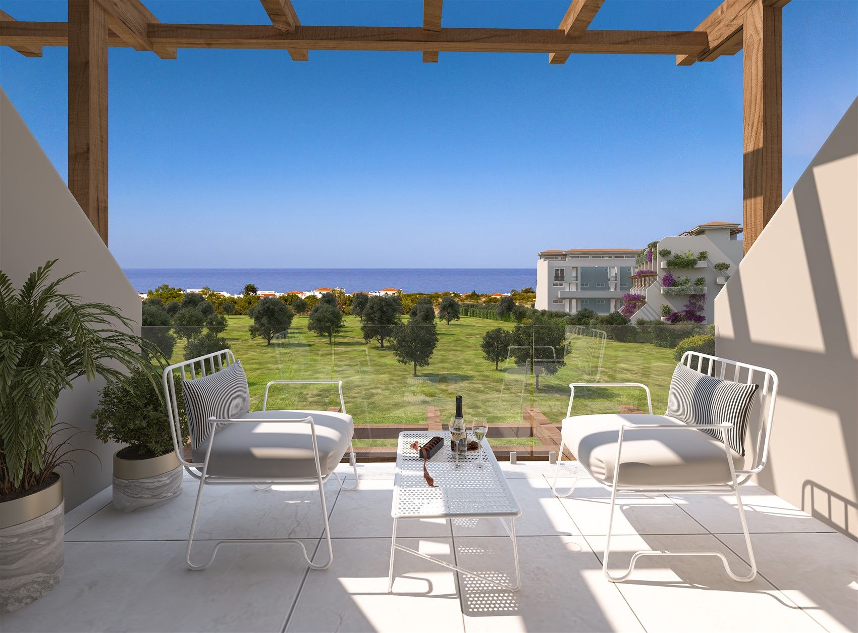 The residential project on a sea coast in the picturesque area of Esentepe