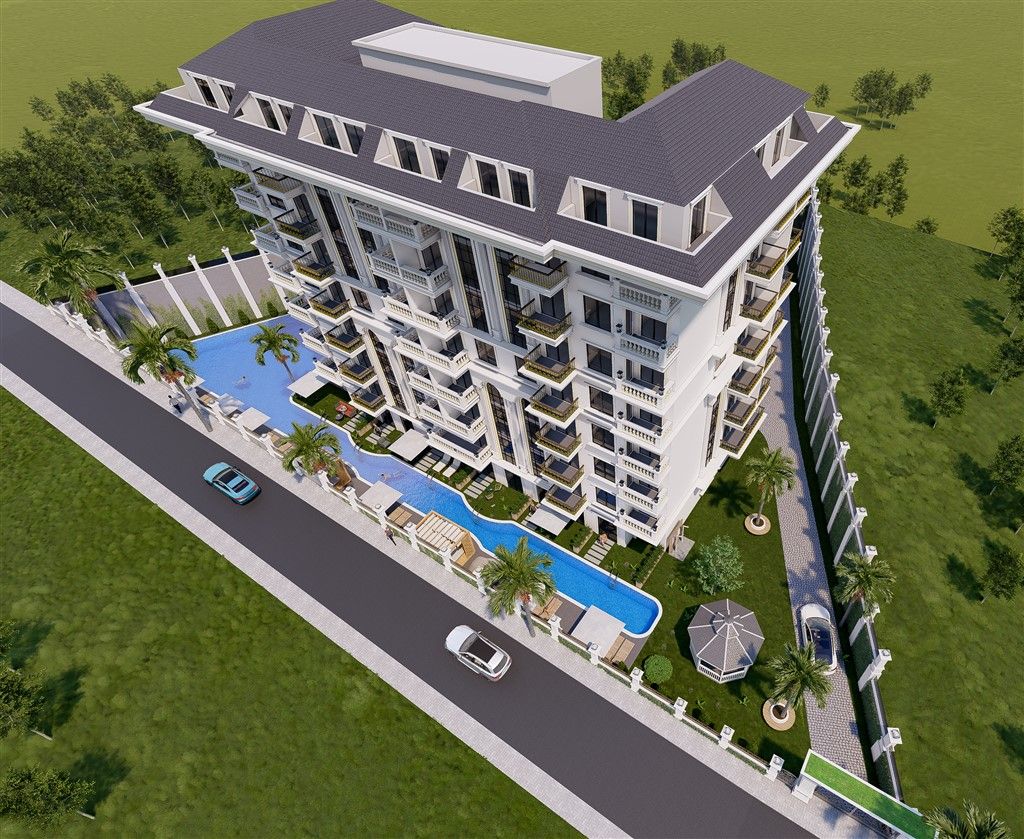 New apartments in building under construction - Avsallar, Alanya