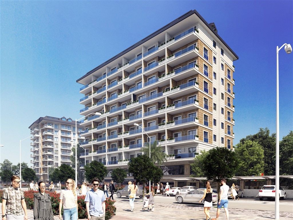 Apartments in the center of Mahmutlar in new residential complex