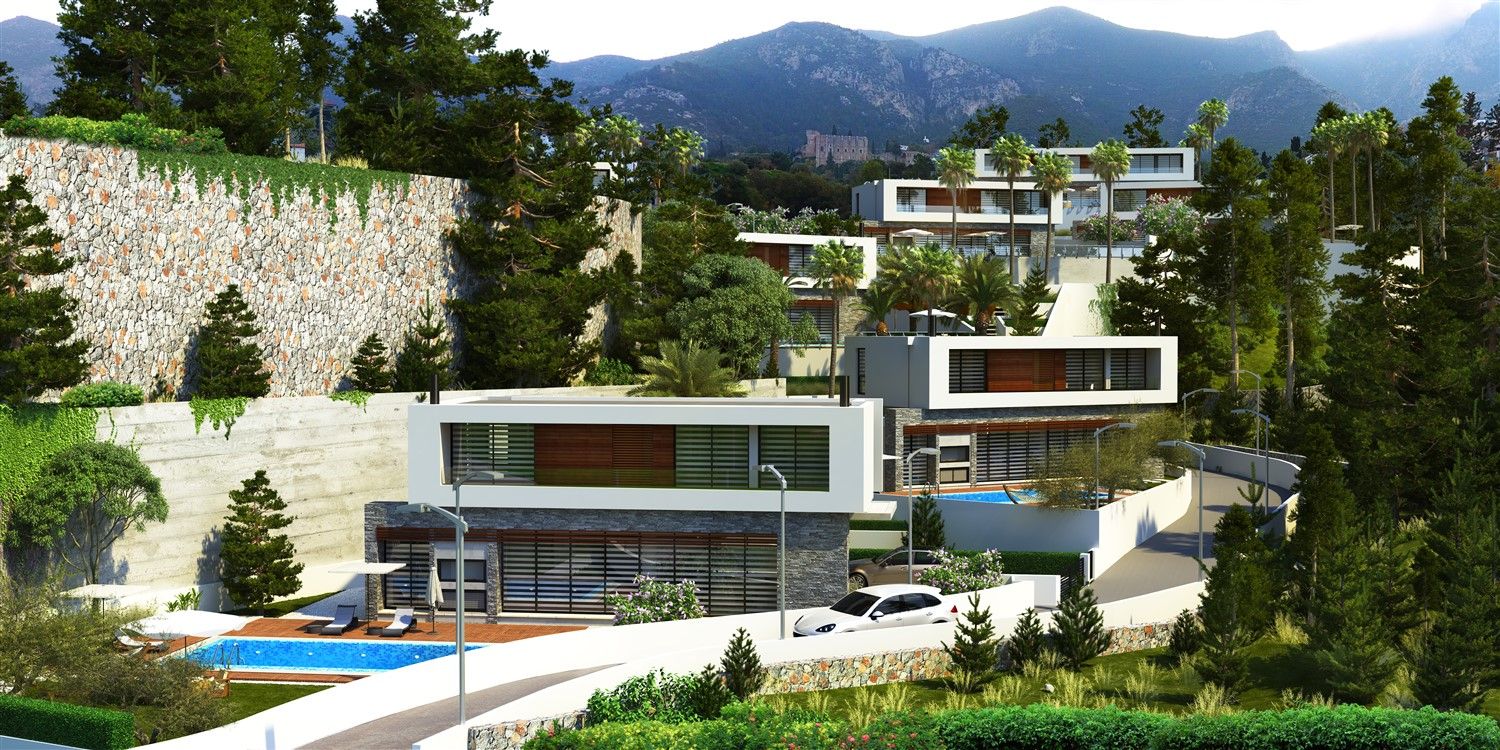 Exclusive complex of modern style villas in Bellapais district