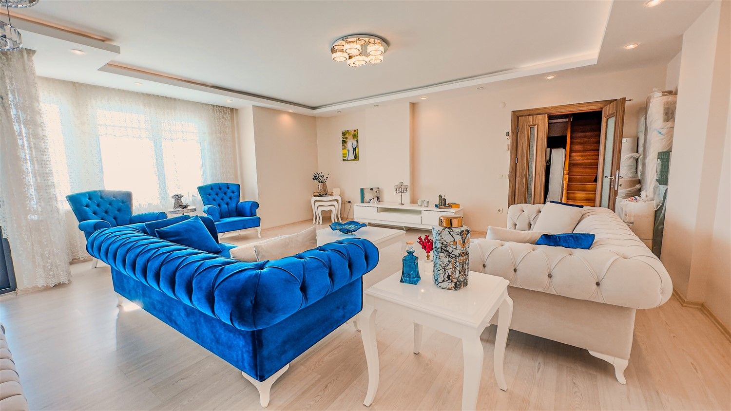 Sea view penthouse 3+1 in Kestel district, Alanya