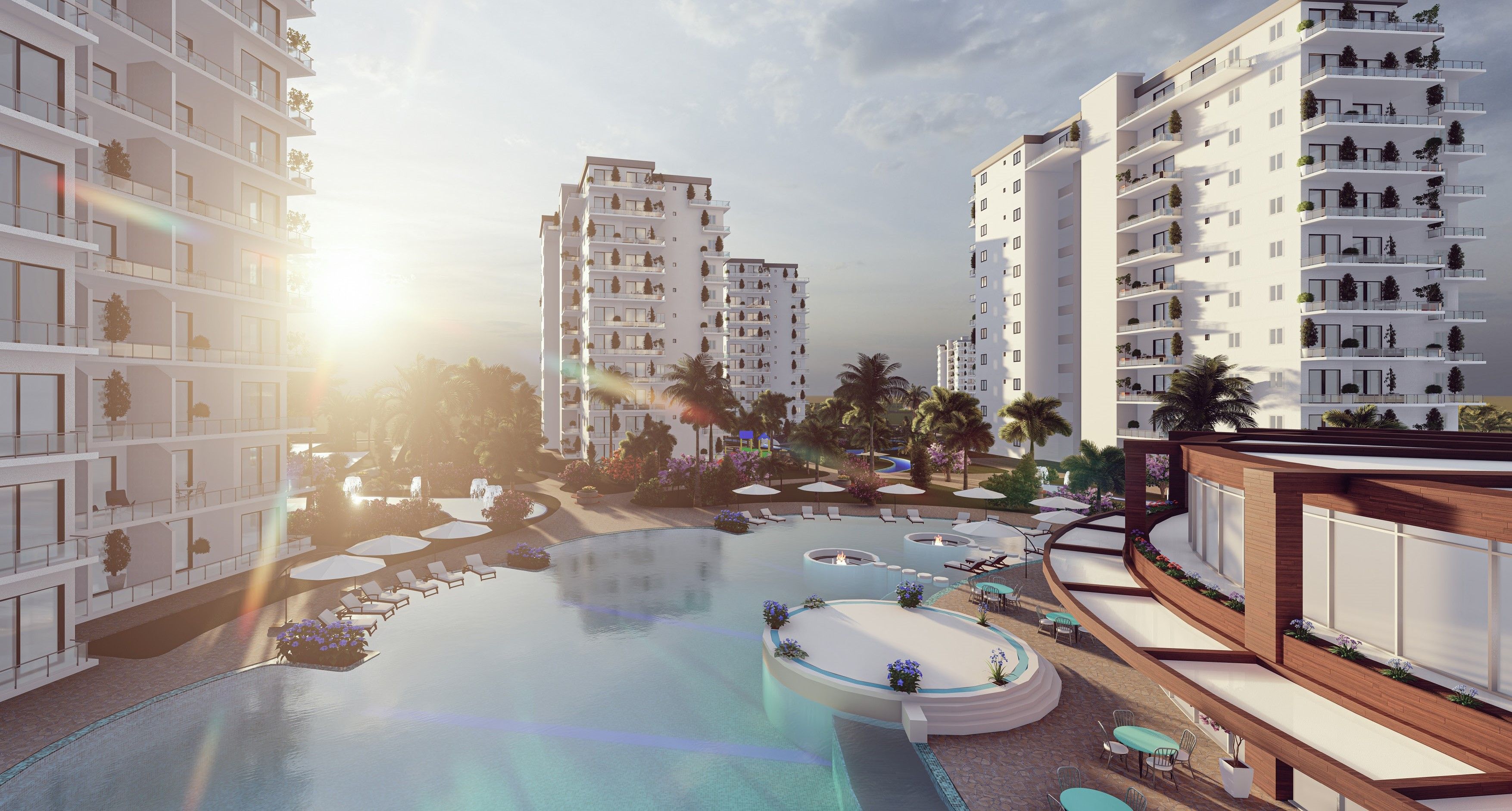 New apartments under construction on the coast of Northern Cyprus