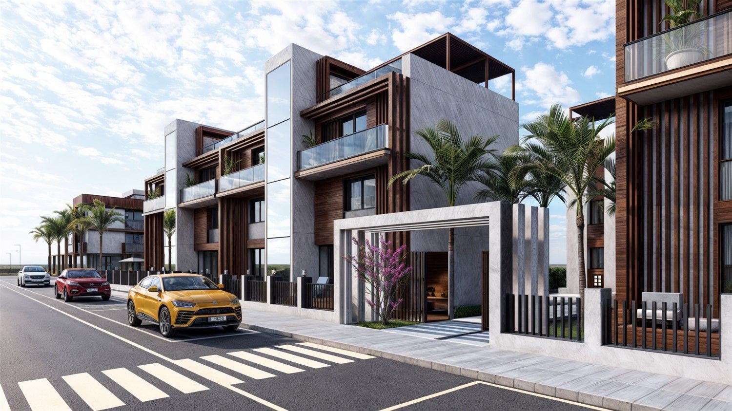 New twin villas in a cozy residential complex