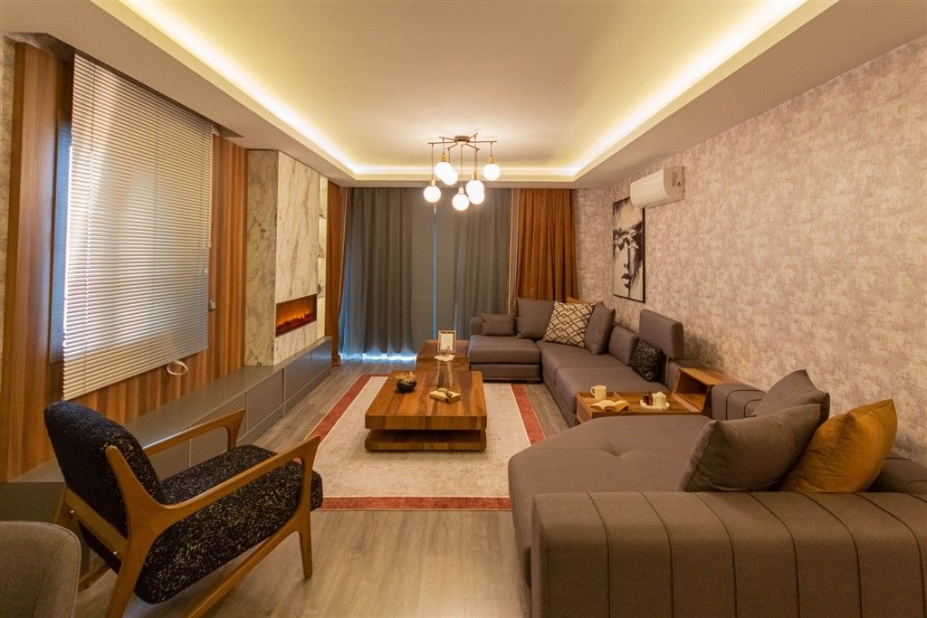 Apartment 2+1 with sea and Alanya castle view