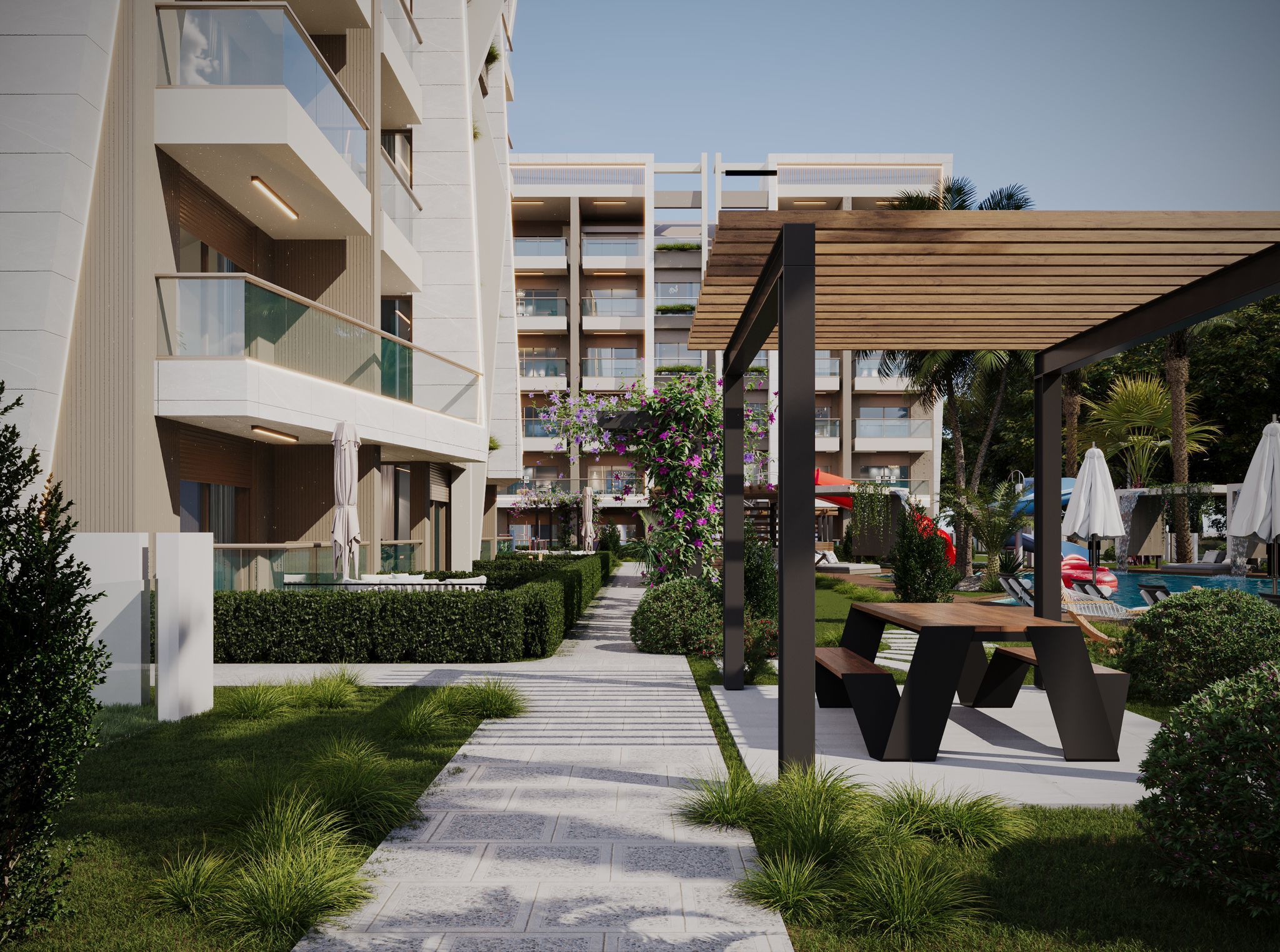New apartments of various types and layouts in Altintash