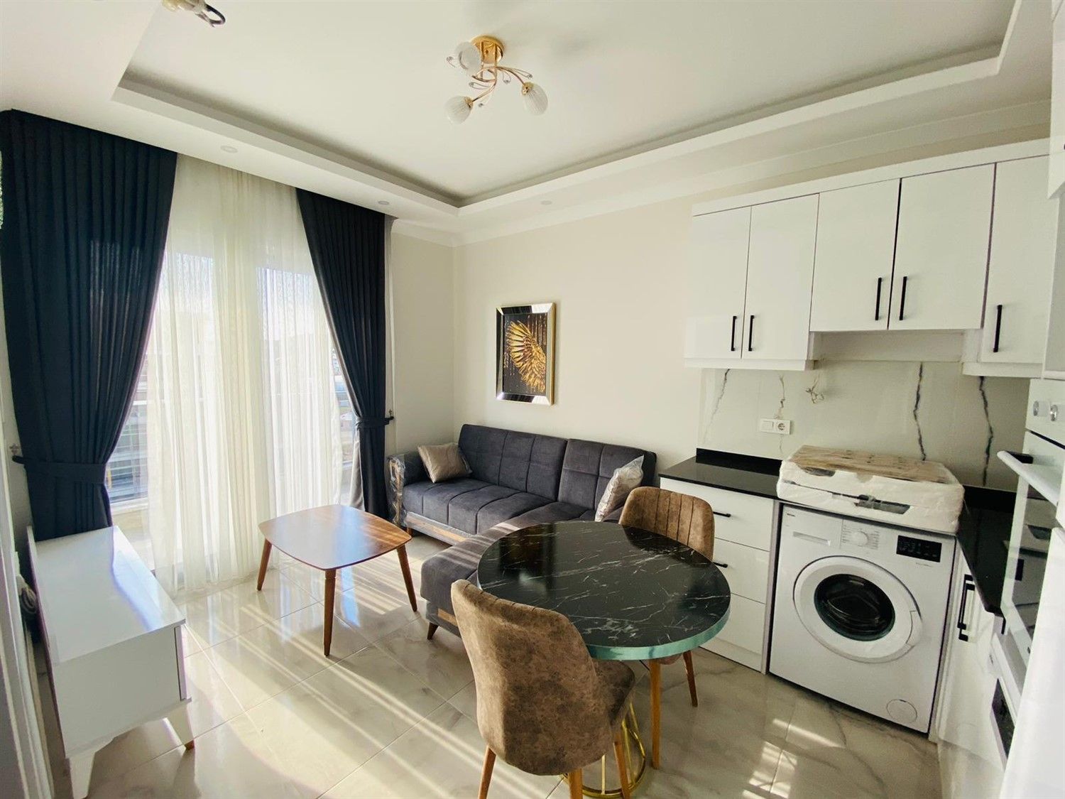 Furnished apartment in complex at the final stage of construction