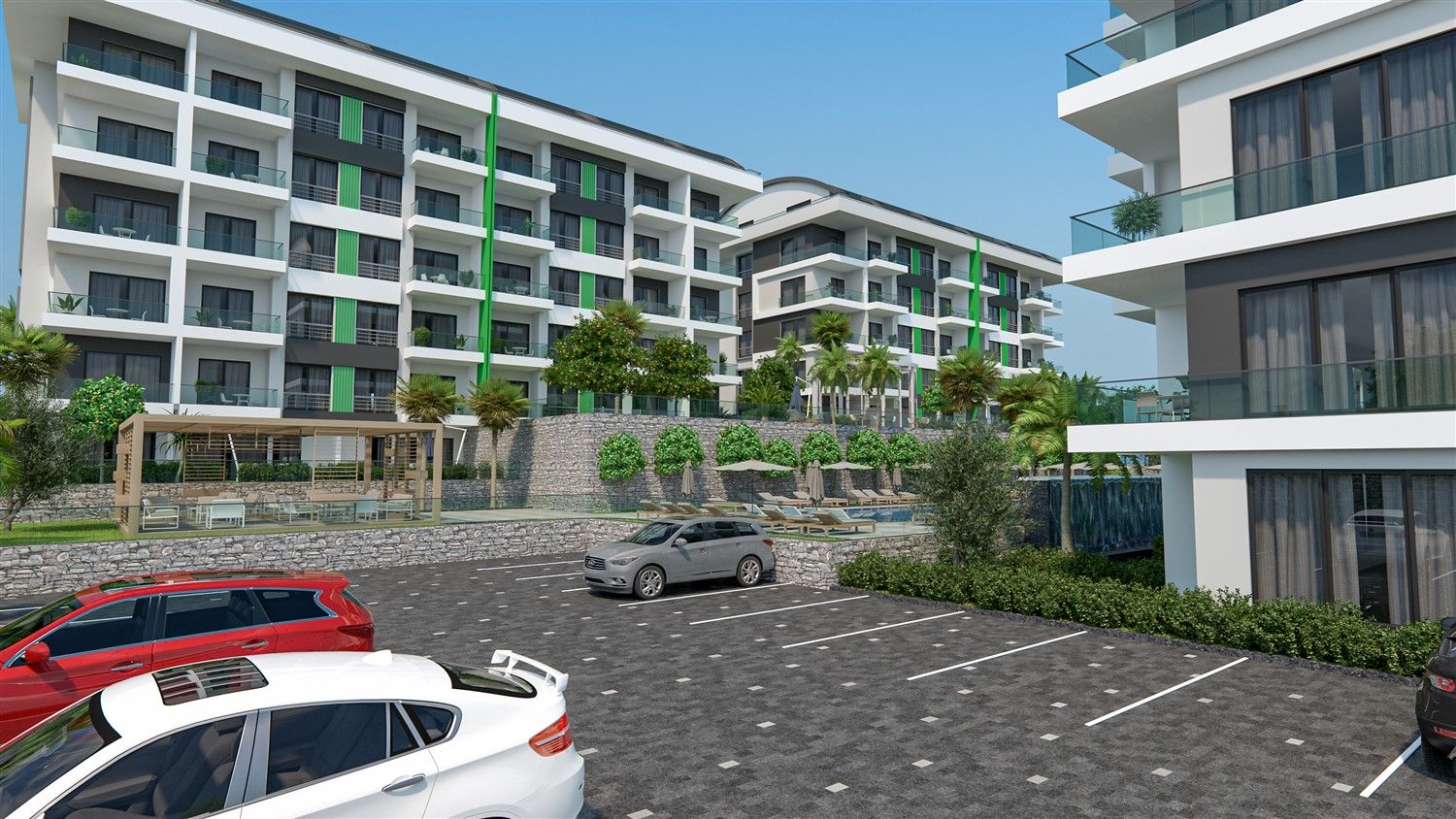 New residential complex with infrastructure, just 200 m from the sea