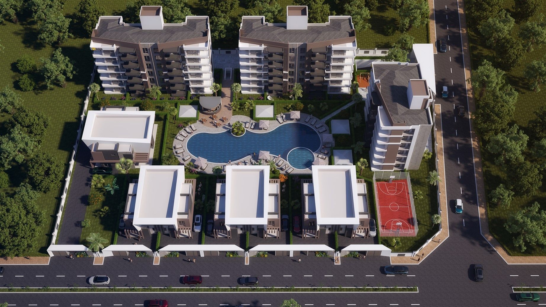 Semi-detached villas in new project - Altintash district, Antalya