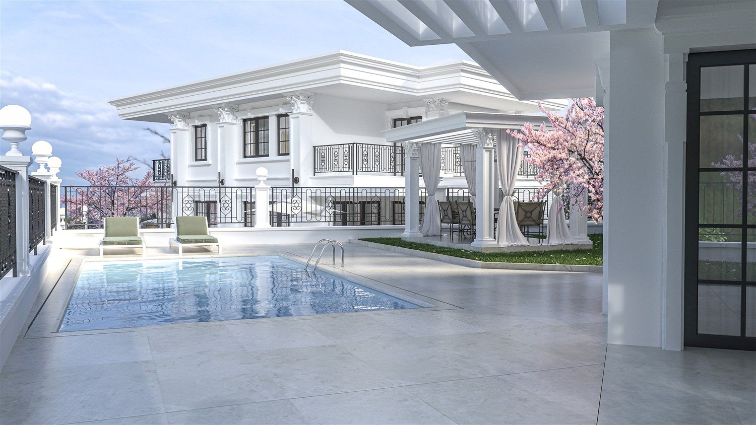 4+1 villa project at the final stage of construction in Alanya