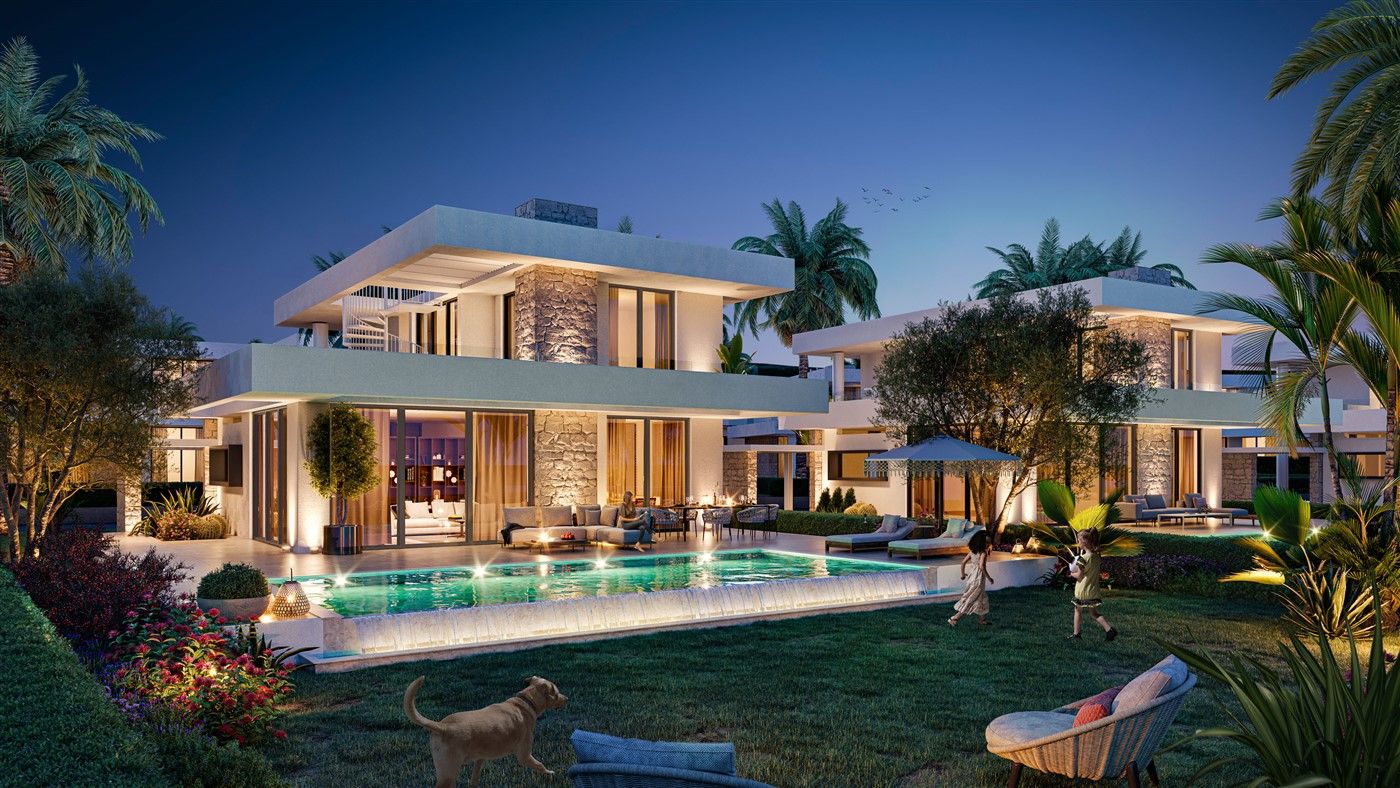 Luxurious new project of private and twin villas, 500 meters from the sea