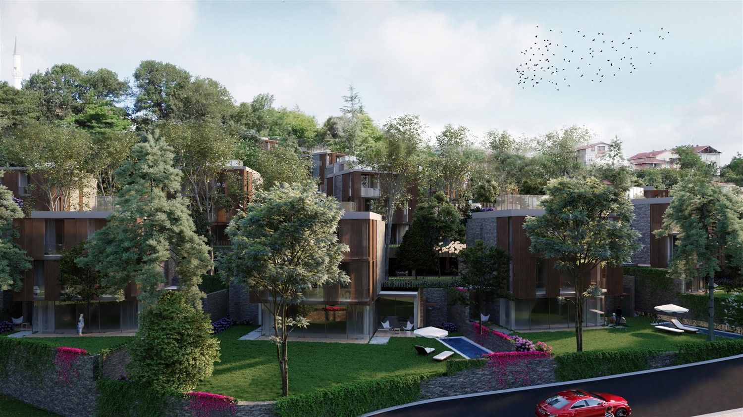 Complex of luxury villas in one of the best Asian districts of Istanbul