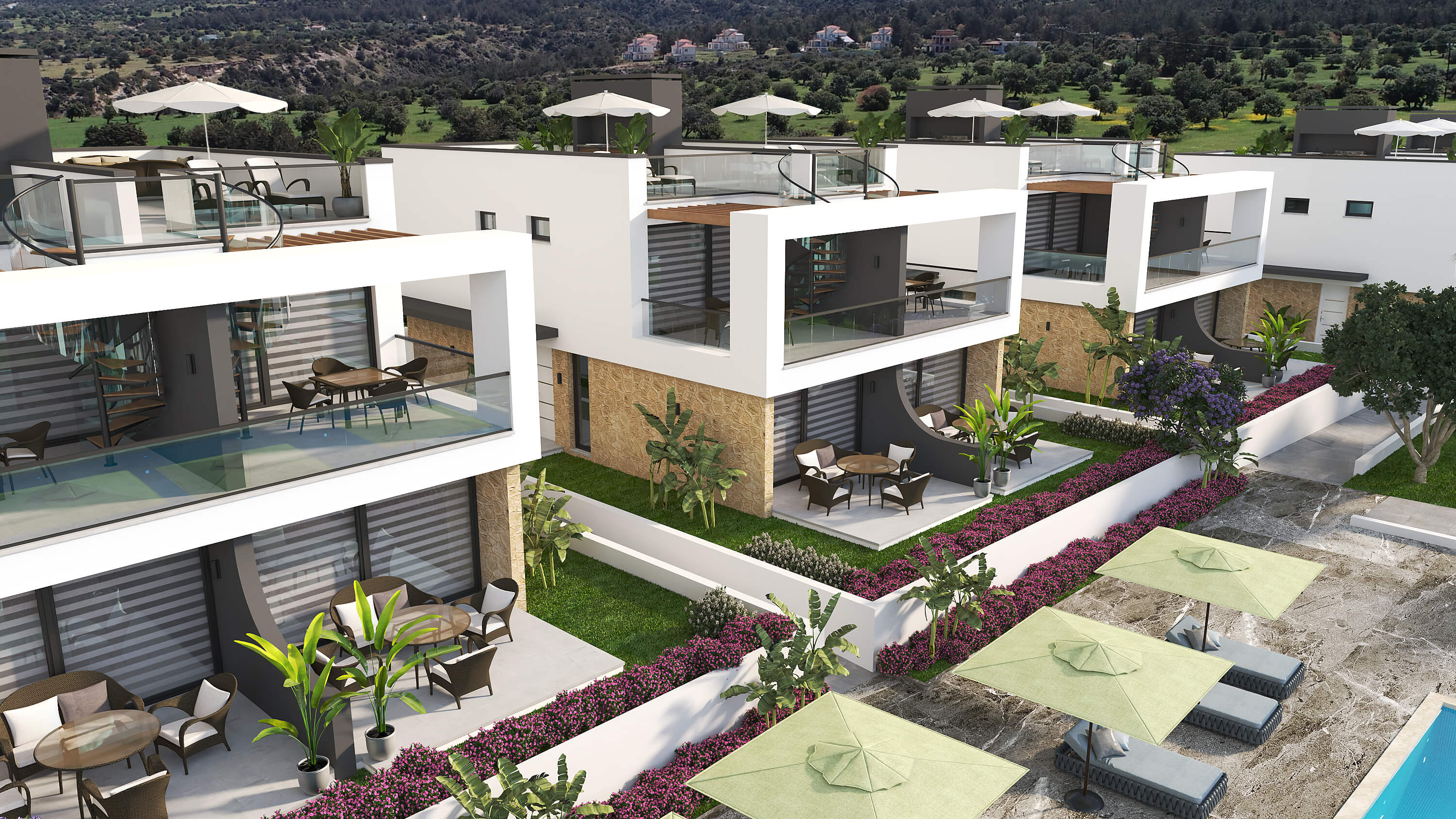 2 bedrooms apartment in semi detached villa in new project