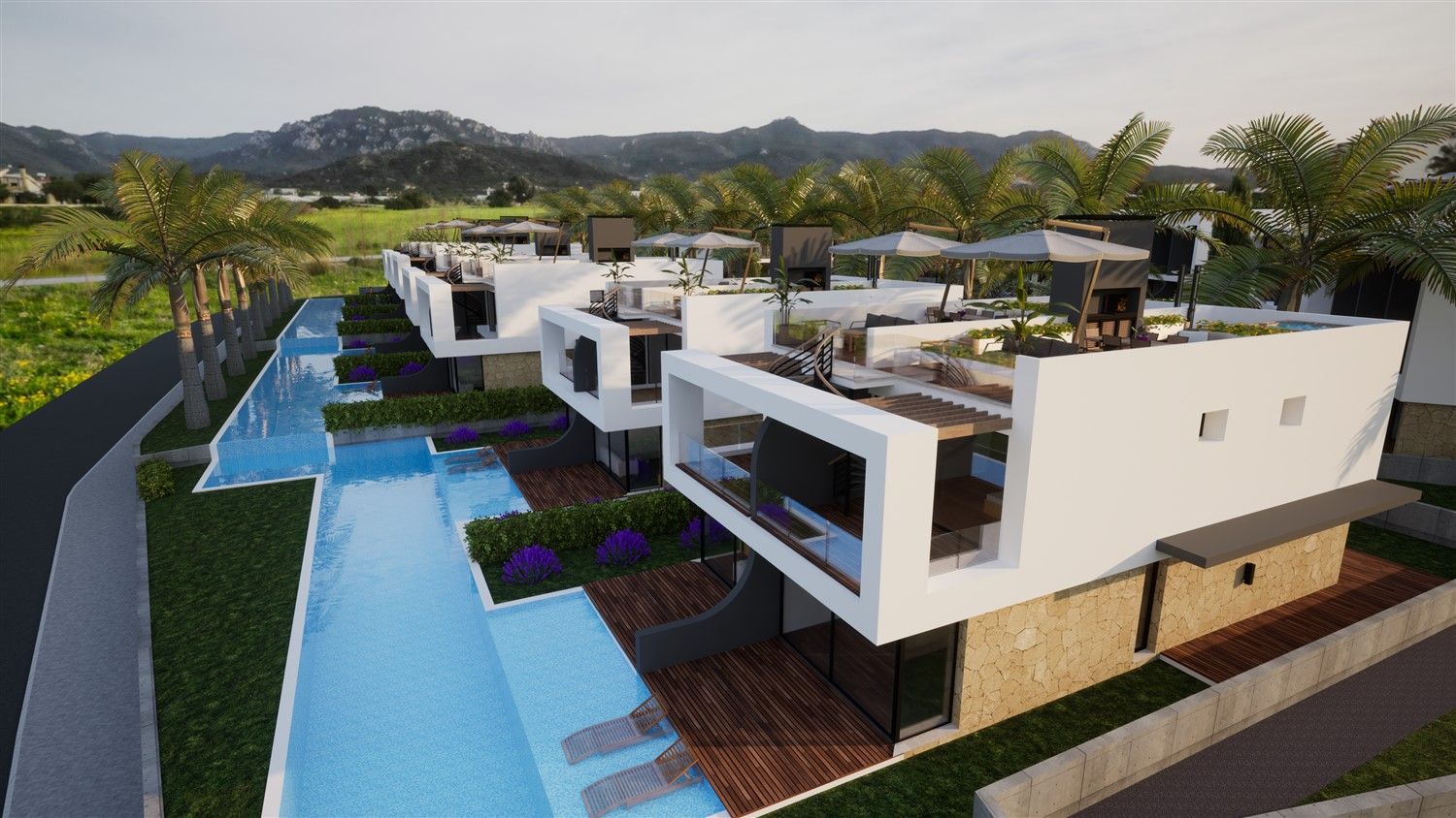 Semi detached villas 2+1 in new project - Northern Cyprus, Gazimagusa