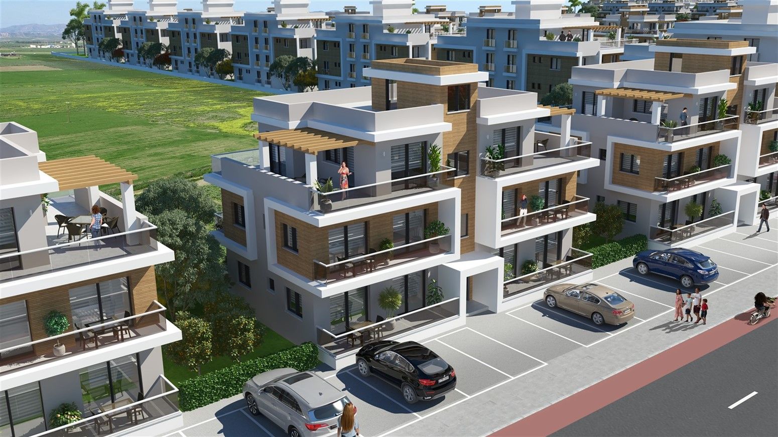 Twin villas under construction in large-scale project in Northern Cyprus