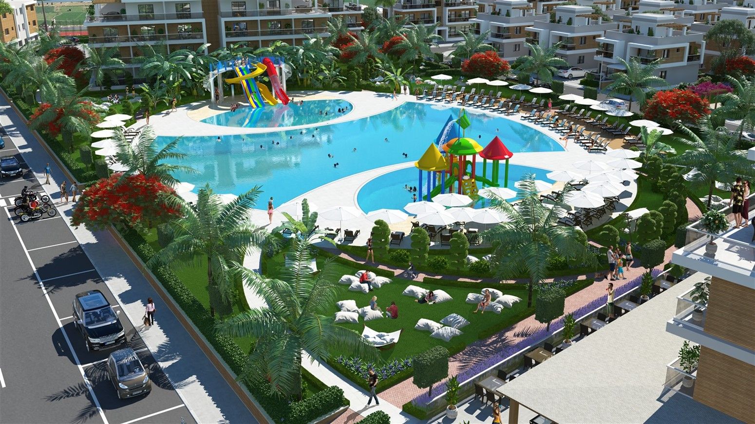 Twin villas under construction in large-scale project in Northern Cyprus