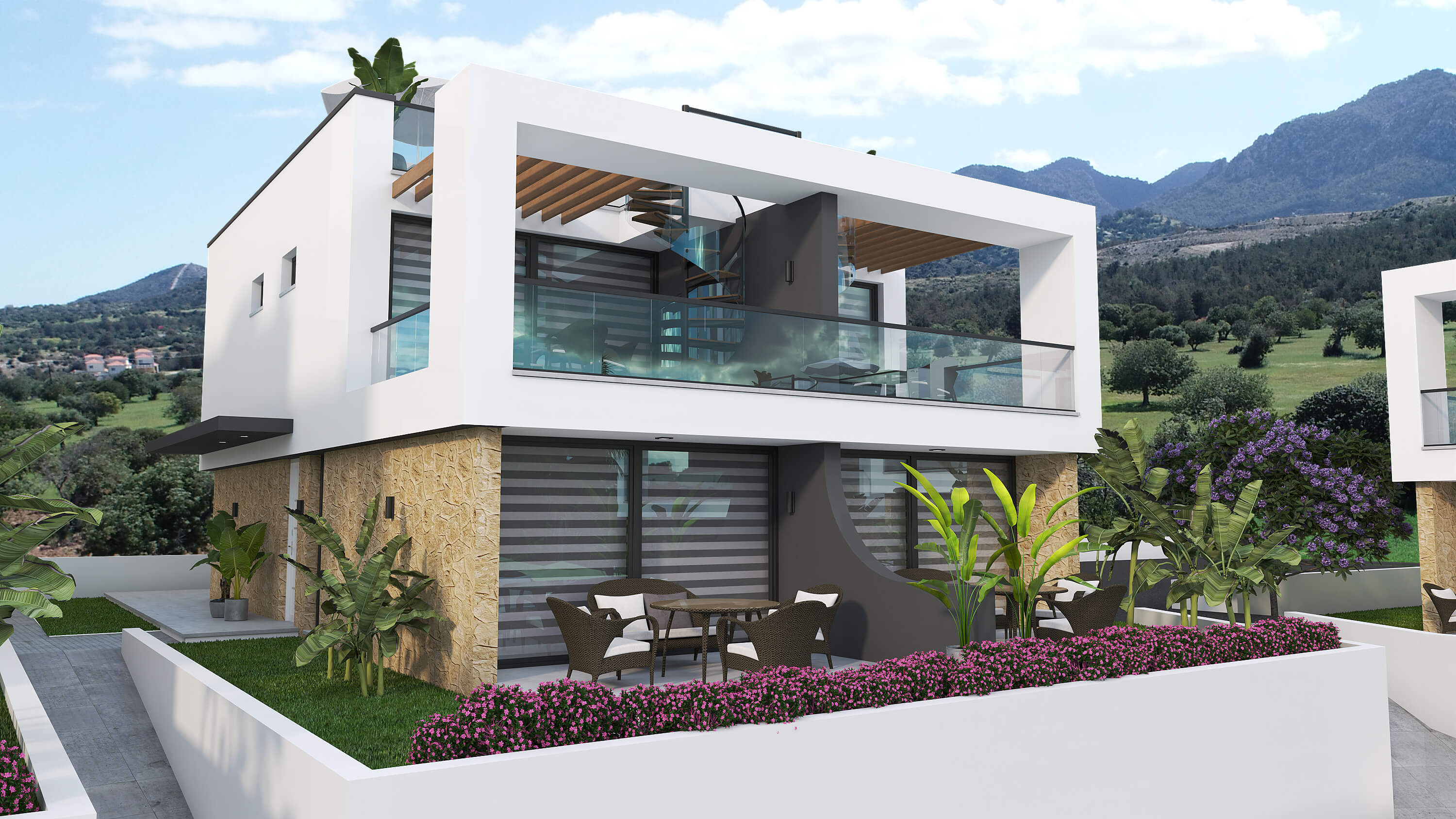 2 bedrooms apartment in semi detached villa in new project