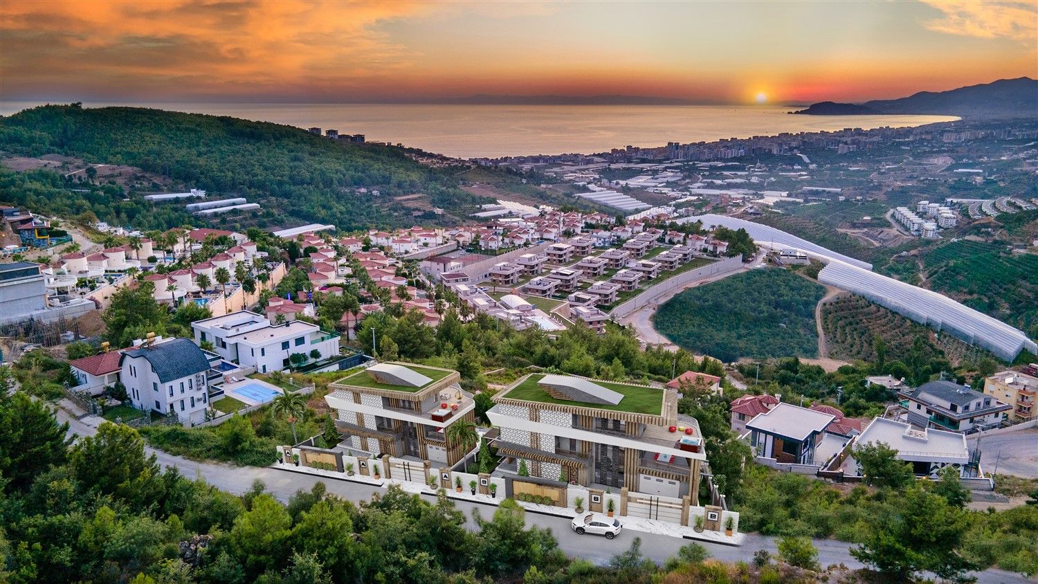 Prestigious 5+1 villas overlooking the sea and the Alanya castle