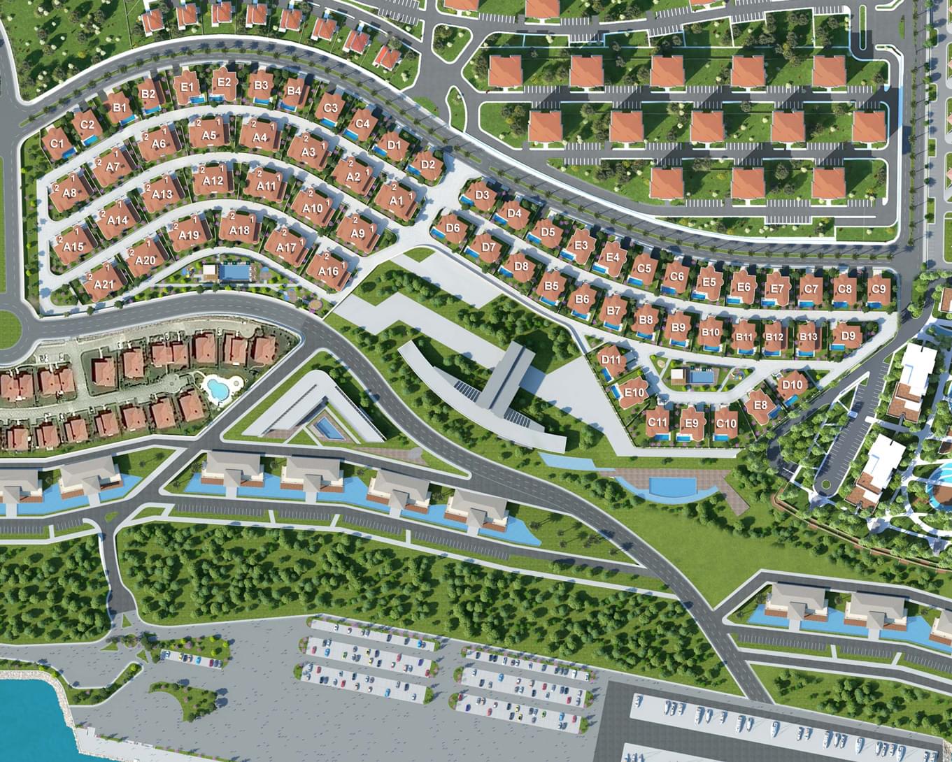 Ready for living villas in one of the largest projects in Istanbul, Beylikduzu district